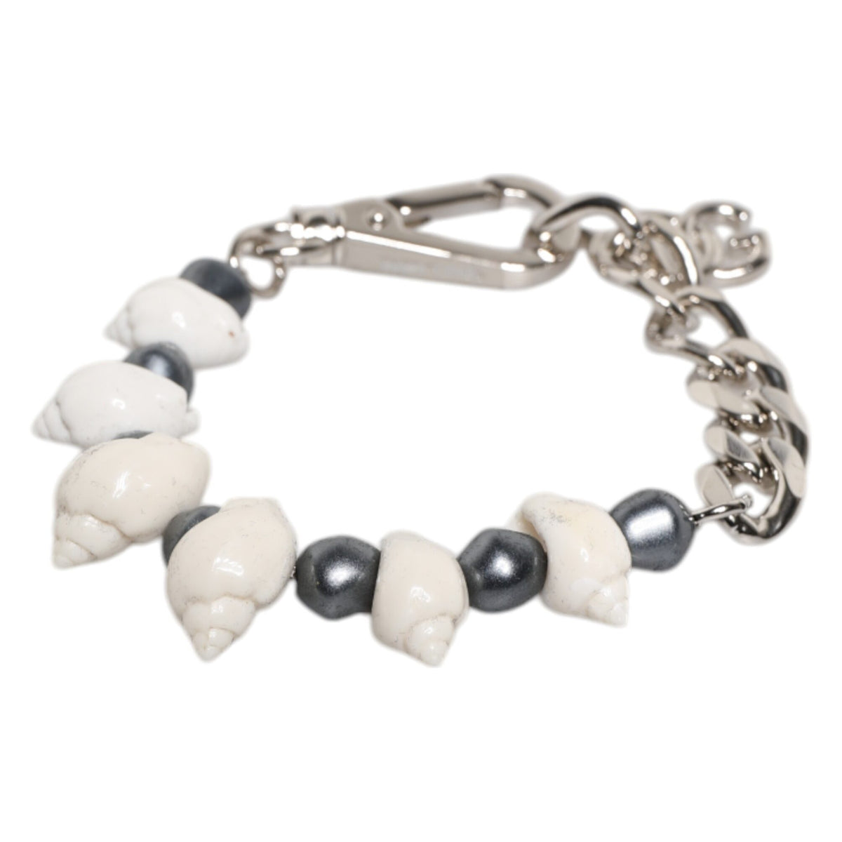 Dolce &amp; Gabbana Bracelet "Silver Chain: Shell, Pearls &amp; DG Logo"