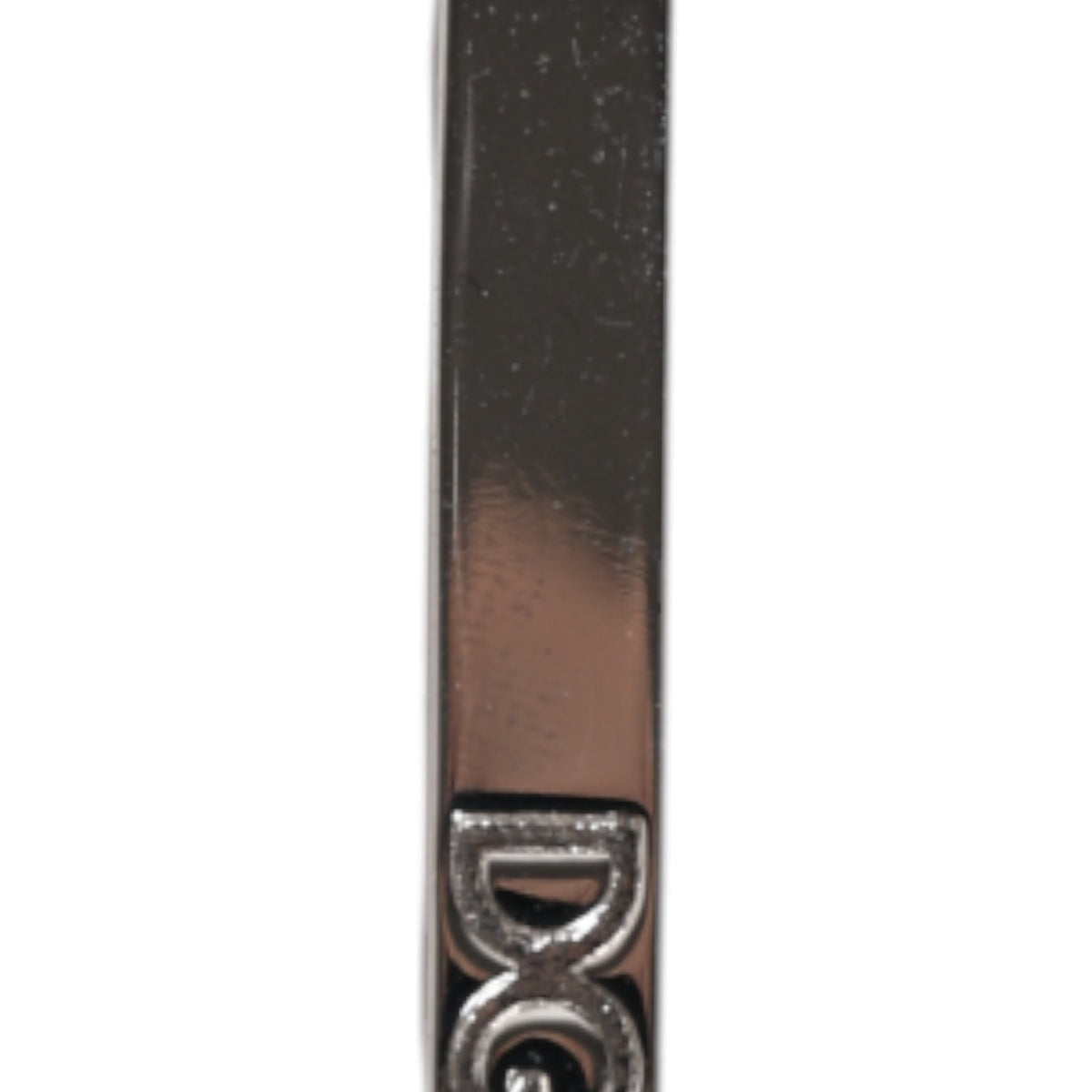 Dolce & Gabbana Silver Tone Brass Logo Branded Tie Clip Bar