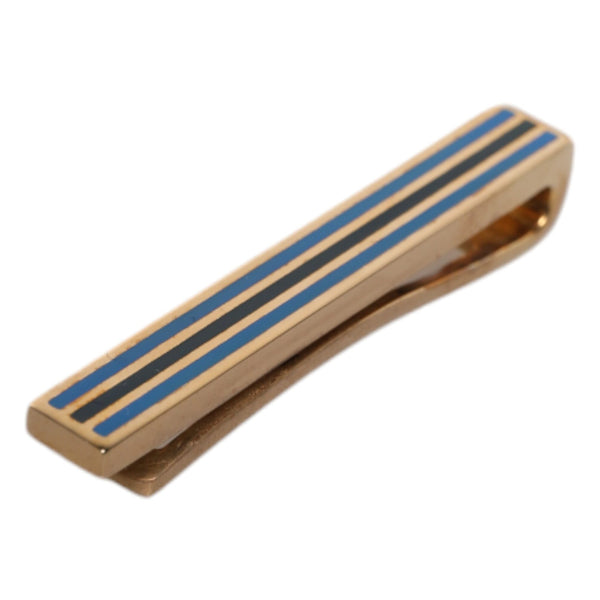 Dolce & Gabbana Gold Tone Brass Logo Branded Tie Clip Bar