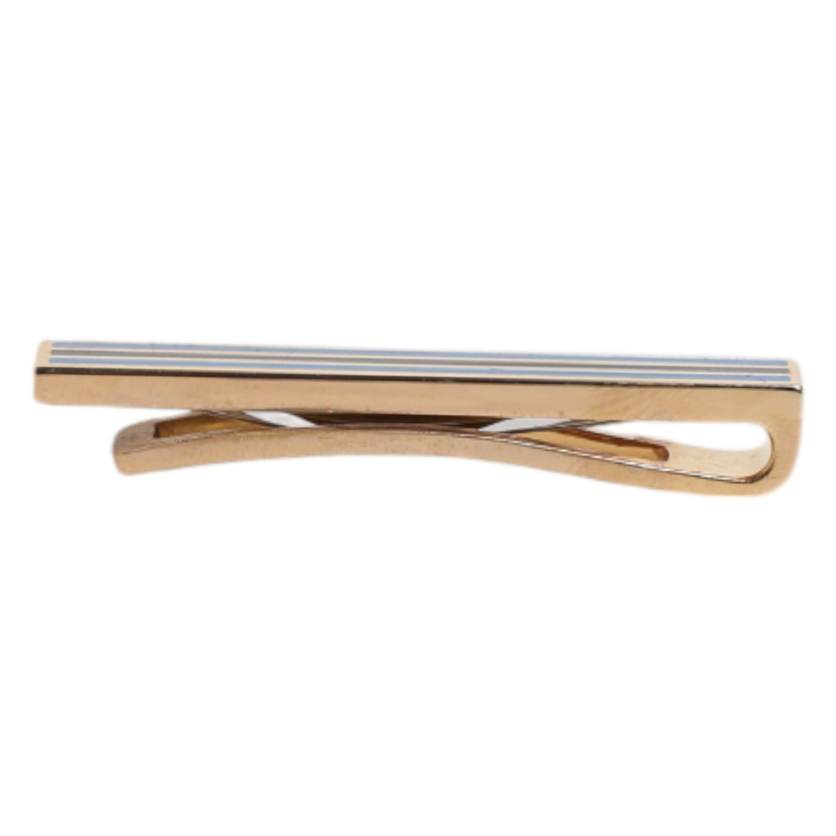 Dolce & Gabbana Gold Tone Brass Logo Branded Tie Clip Bar