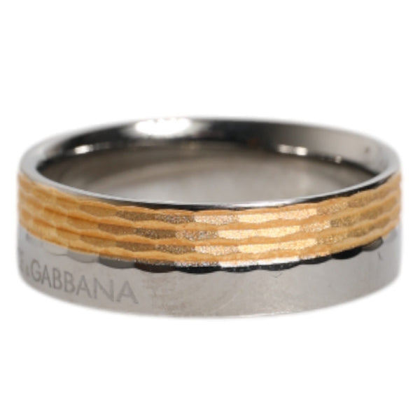 Dolce &amp; Gabbana "Luxe Bicolore" Ring in Gold and Silver Brass