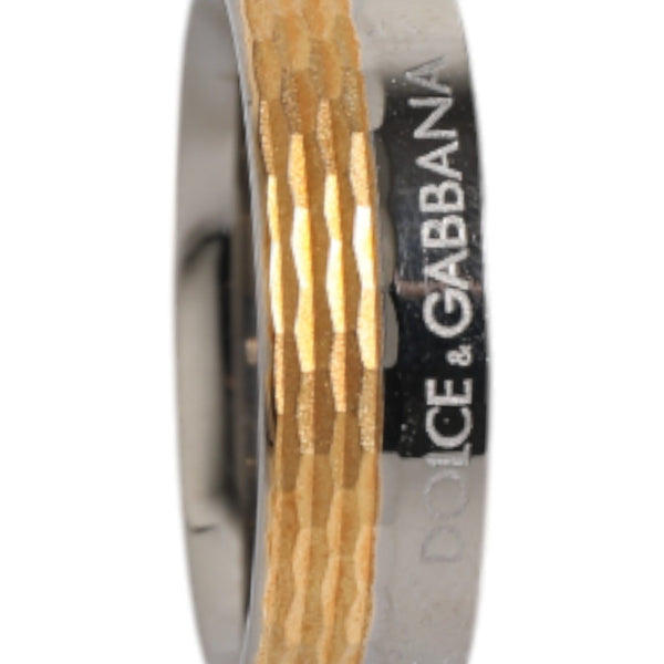 Dolce &amp; Gabbana "Luxe Bicolore" Ring in Gold and Silver Brass