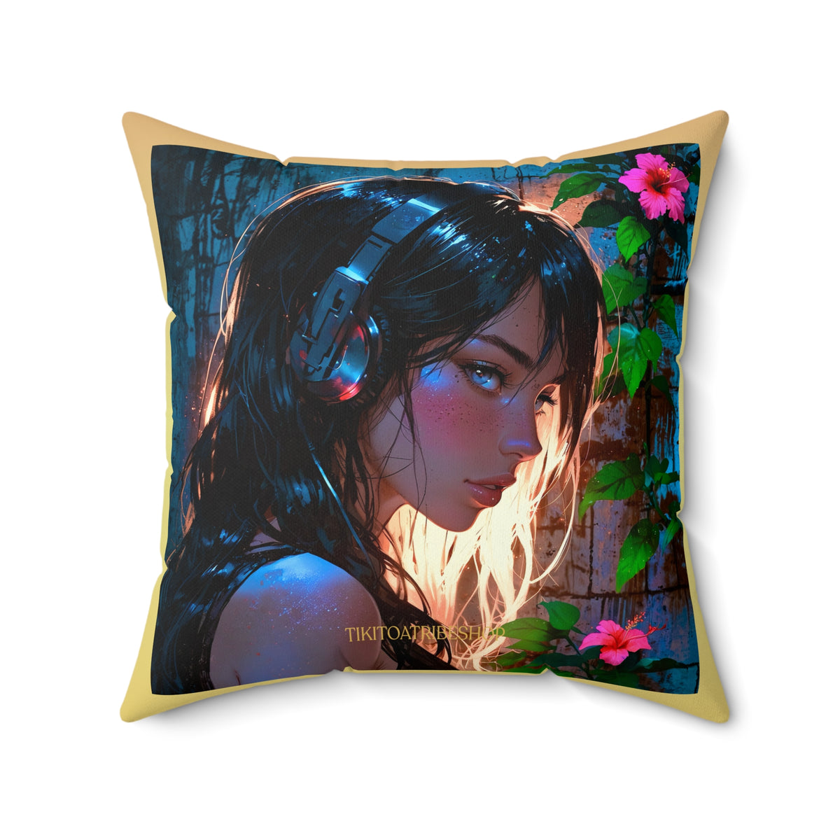 Cyberpunk Siren: Shadows and Azure, Mural Dream