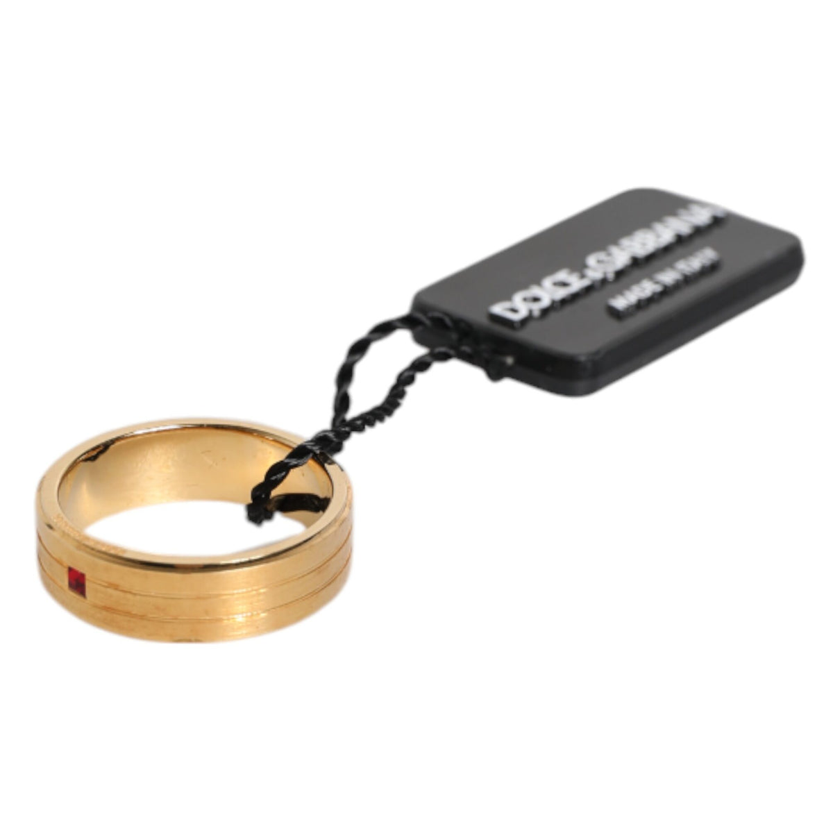 Dolce &amp; Gabbana "Éclat Rubis DG" Ring in Gold-Plated Brass