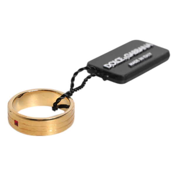 Dolce &amp; Gabbana "Éclat Rubis DG" Ring in Gold-Plated Brass