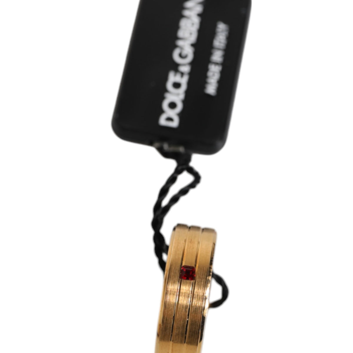 Dolce &amp; Gabbana "Éclat Rubis DG" Ring in Gold-Plated Brass