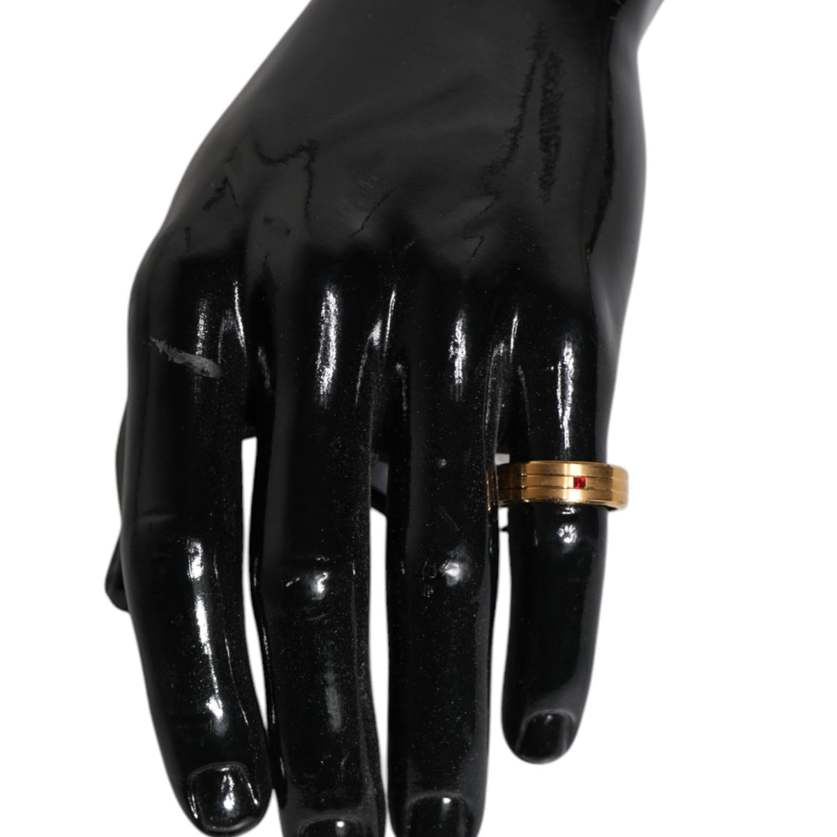 Dolce &amp; Gabbana "Éclat Rubis DG" Ring in Gold-Plated Brass