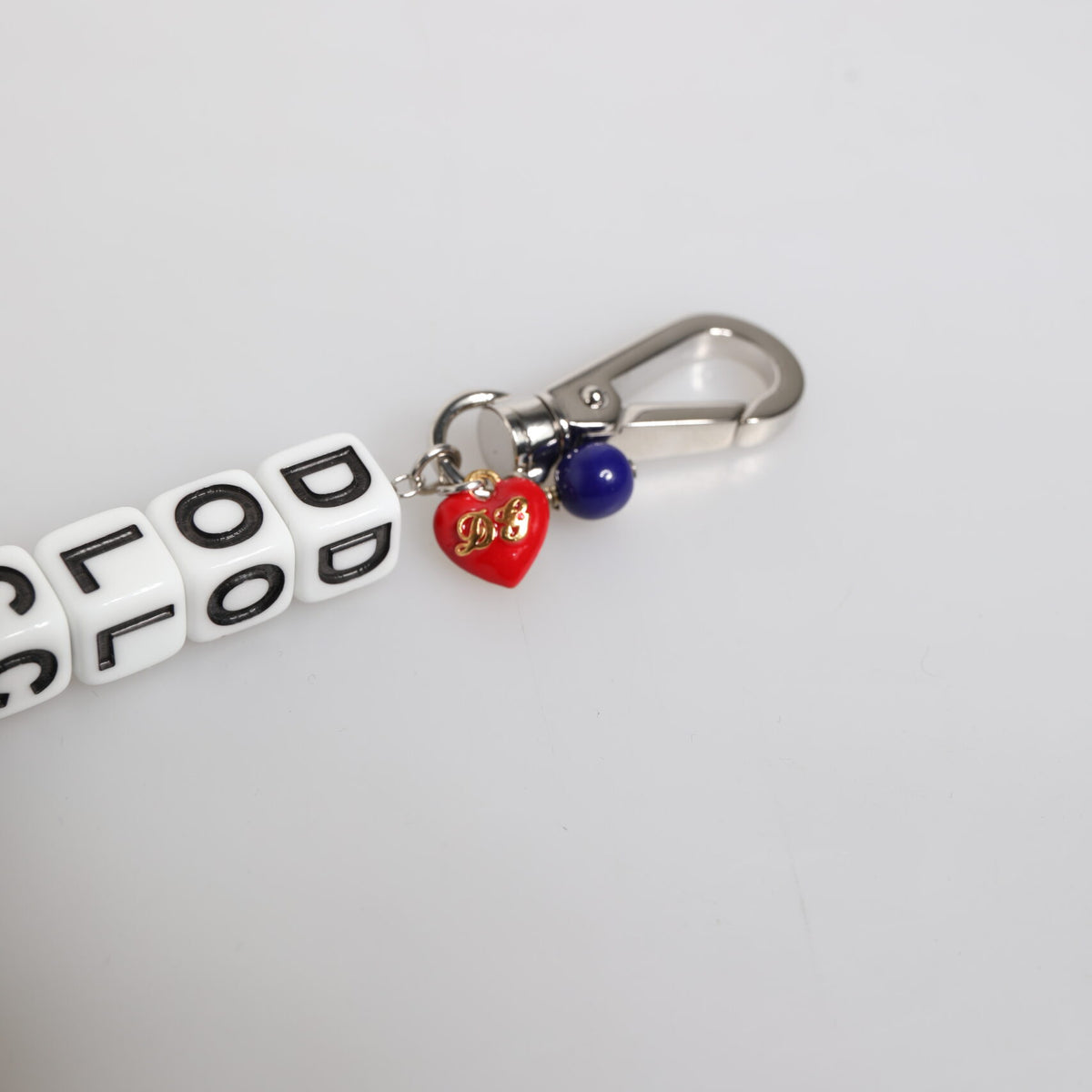 DOLCE &amp; GABBANA: Silver Chain Bracelet, "DOLCE &amp; GABBANA" Dice and Logo Charm