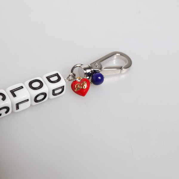 DOLCE & GABBANA : Bracelet Chaîne Argentée, Dés "DOLCE & GABBANA" et Charm Logo