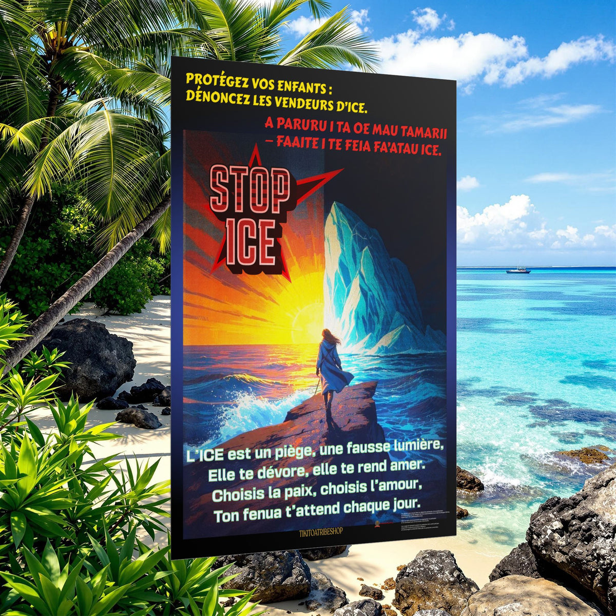 Posters Anti-ICE Polynésie – Affiches de Sensibilisation Contre la Drogue “Paruru i te ora – Brisons les chaînes de l’ICE”