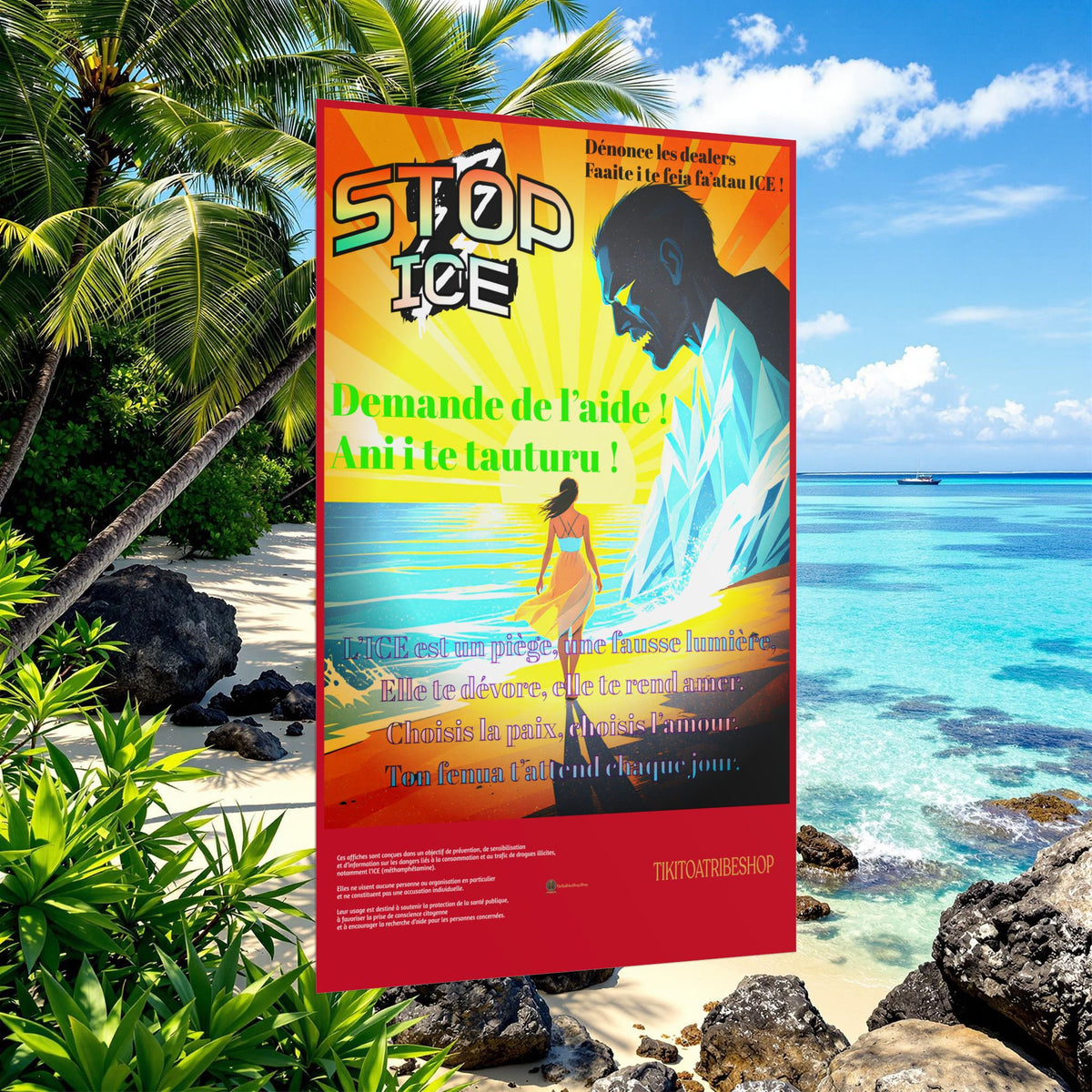 Anti-ICE Polynésie – Affiches de Sensibilisation Contre la Drogue “Paruru i te ora – Brisons les chaînes de l’ICE”