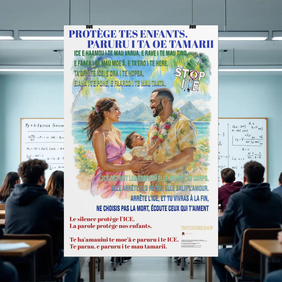 Posters Anti-ICE Polynésie – Affiches de Sensibilisation Contre la Drogue “Paruru i te ora – Brisons les chaînes de l’ICE”