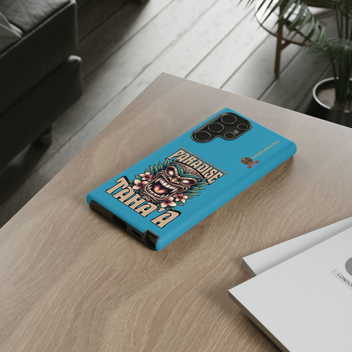 Tahaa – Coque Antichoc Premium « Tiki Féroce » | Design Tribal & Protection Maximale