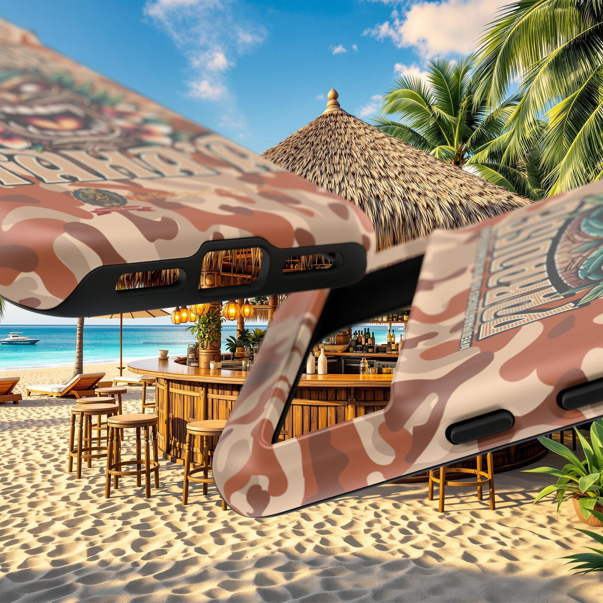 Tahaa – Coque Antichoc Premium « Tiki Féroce » | Design Tribal & Protection Maximale