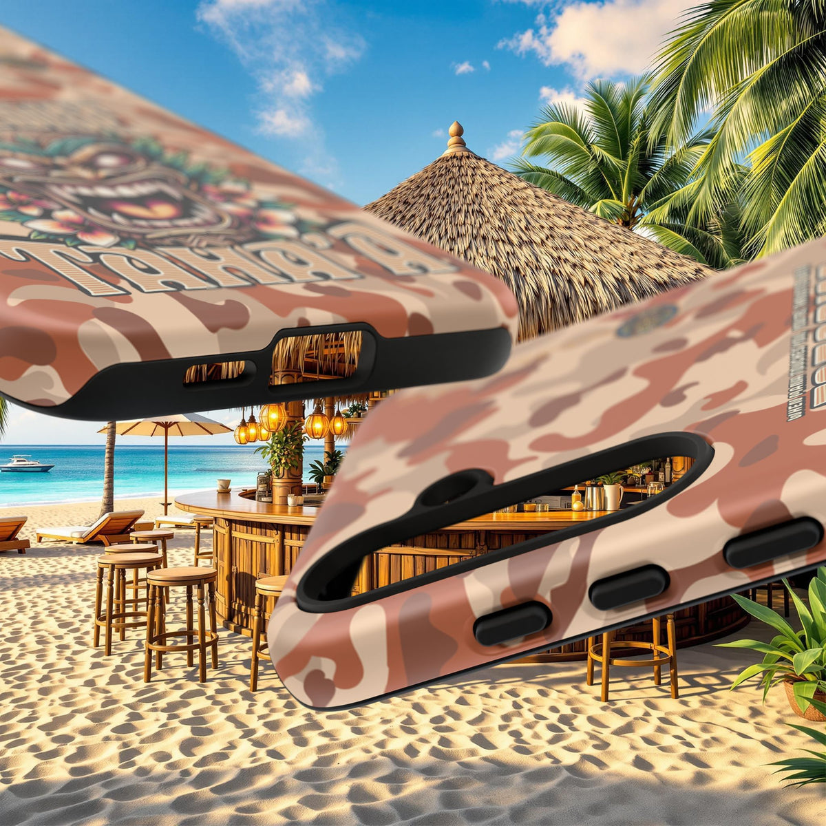Tahaa – Coque Antichoc Premium « Tiki Féroce » | Design Tribal & Protection Maximale