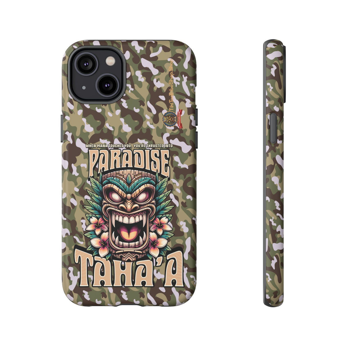 Tahaa – Coque Antichoc Premium « Tiki Féroce » | Design Tribal & Protection Maximale