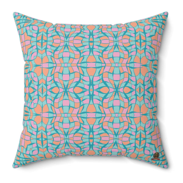 Géométrique Abstrait :  Corail Turquoise Déco