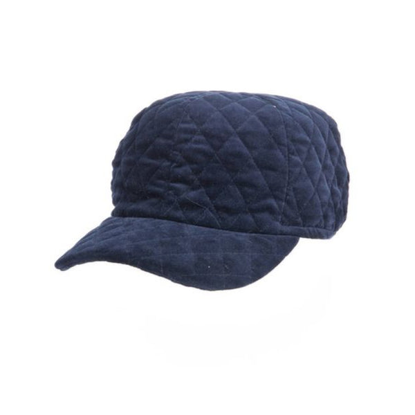 DENNY ROSE CASQUETTE MATELASSÉE BLEUE NAVY - STYLE URBAIN