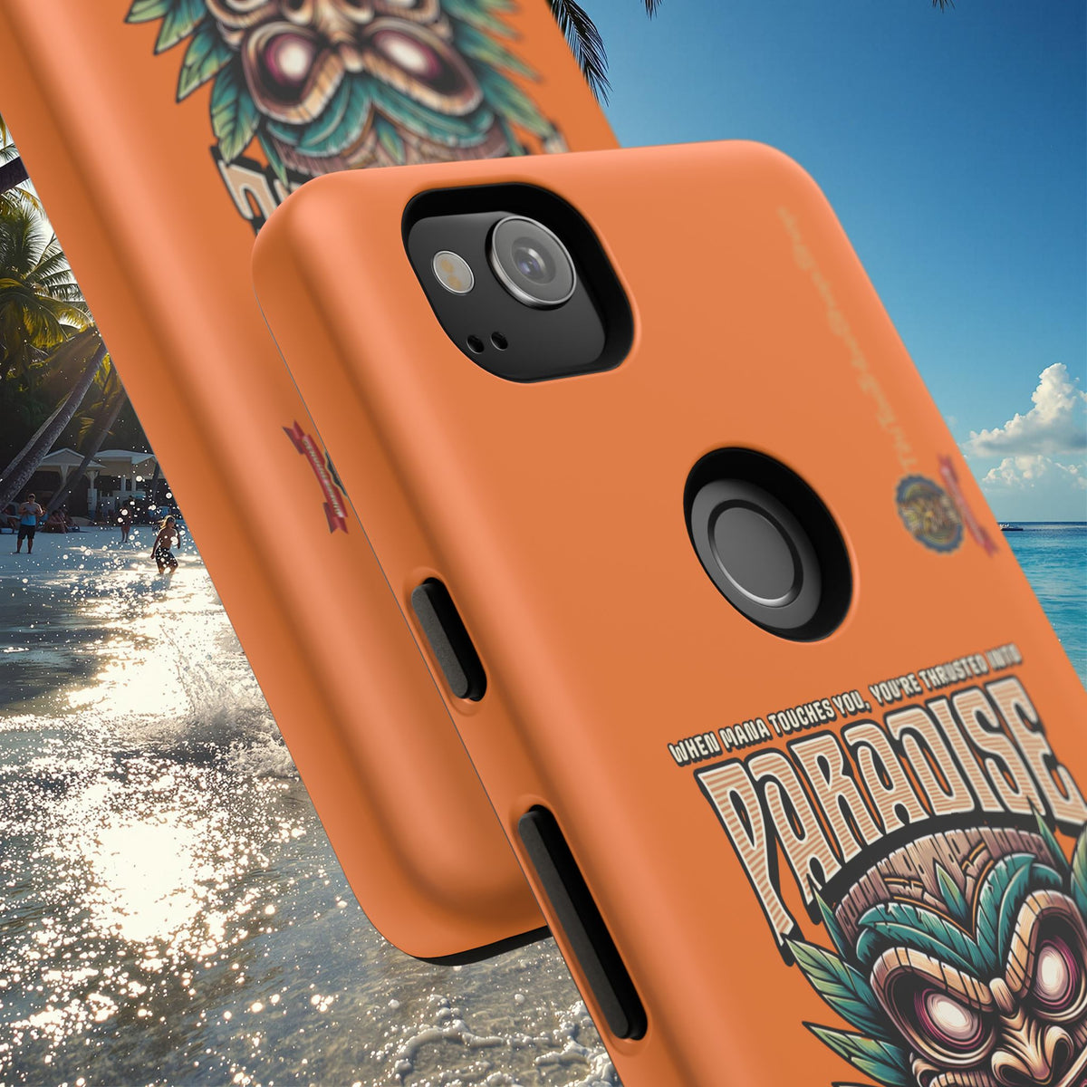 Tahaa – Coque Antichoc Premium « Tiki Féroce » | Design Tribal & Protection Maximale