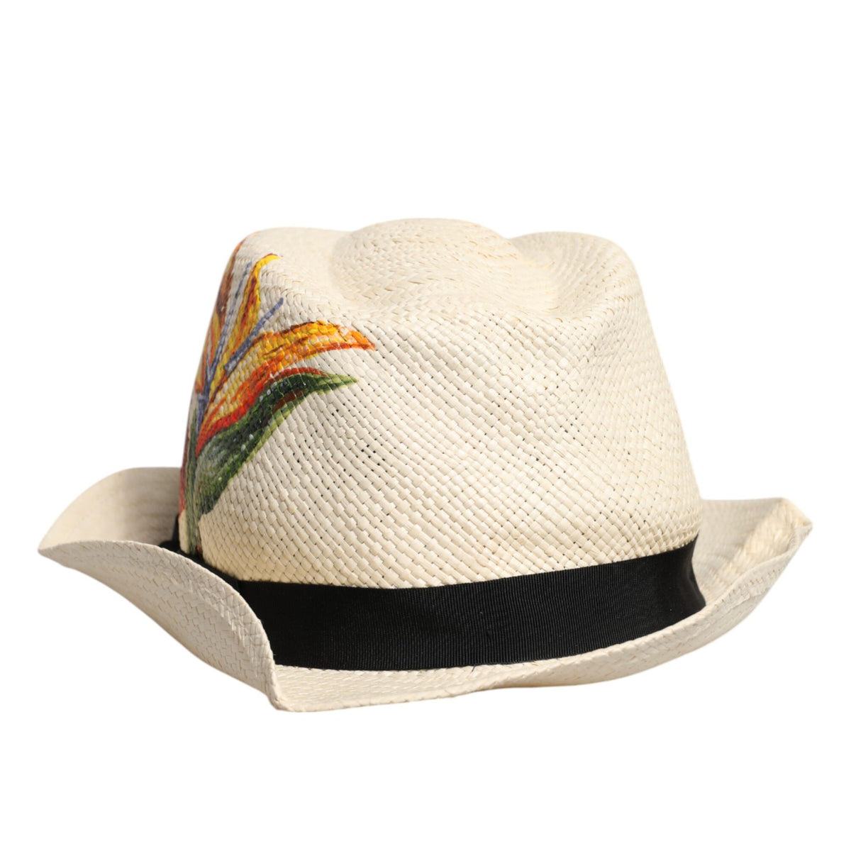 DOLCE &amp; GABBANA - Wide-brimmed floral print hat: casual chic for sunny days.