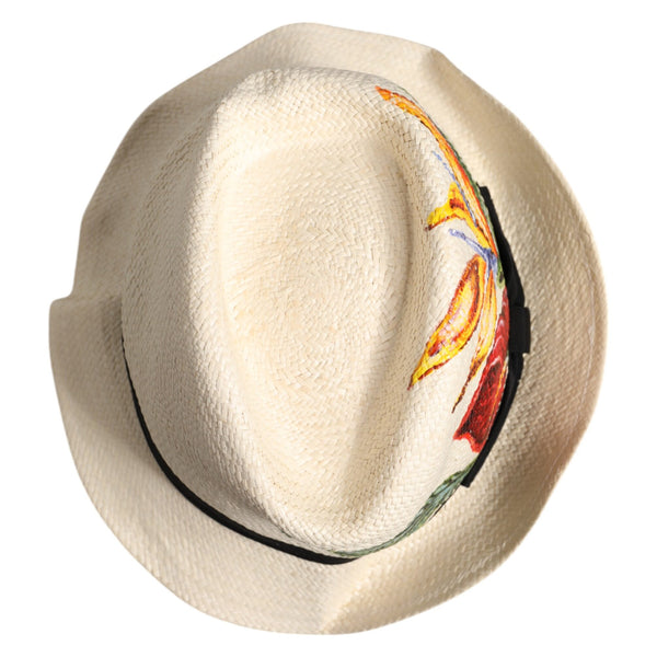 DOLCE &amp; GABBANA - Wide-brimmed floral print hat: casual chic for sunny days.