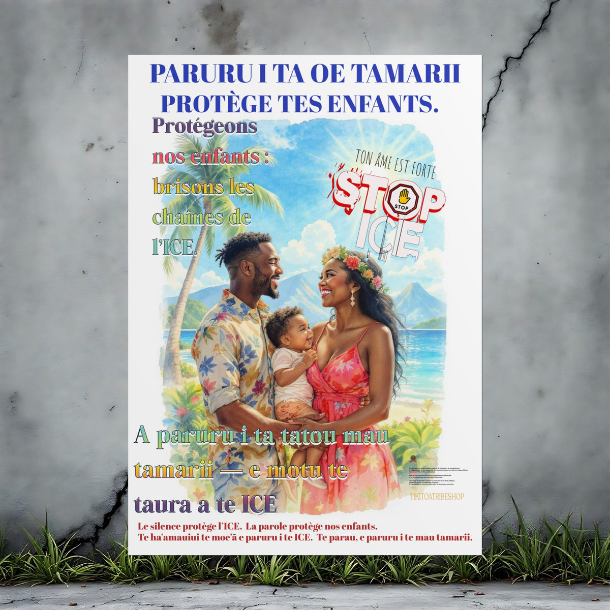 Posters Anti-ICE Polynésie – Affiches de Sensibilisation Contre la Drogue “Paruru i te ora – Brisons les chaînes de l’ICE”