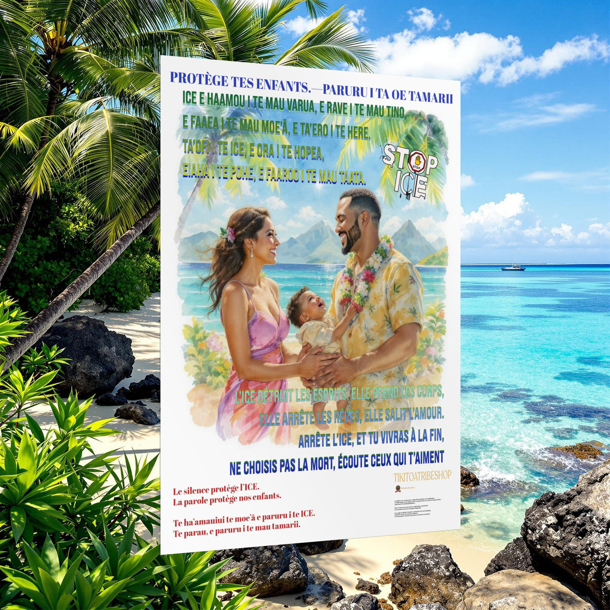 Posters Anti-ICE Polynésie – Affiches de Sensibilisation Contre la Drogue “Paruru i te ora – Brisons les chaînes de l’ICE”