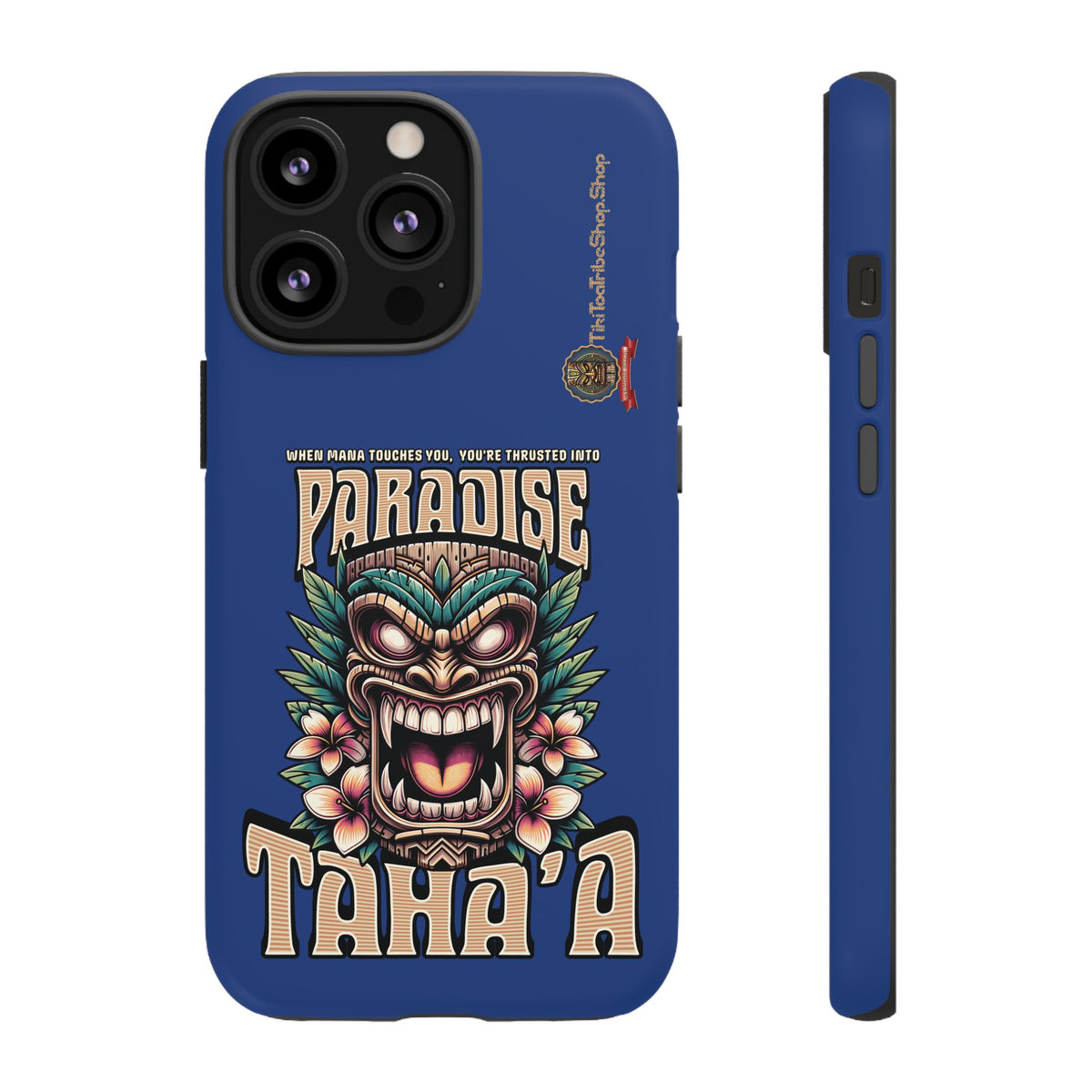 Tahaa – Coque Antichoc Premium « Tiki Féroce » | Design Tribal & Protection Maximale