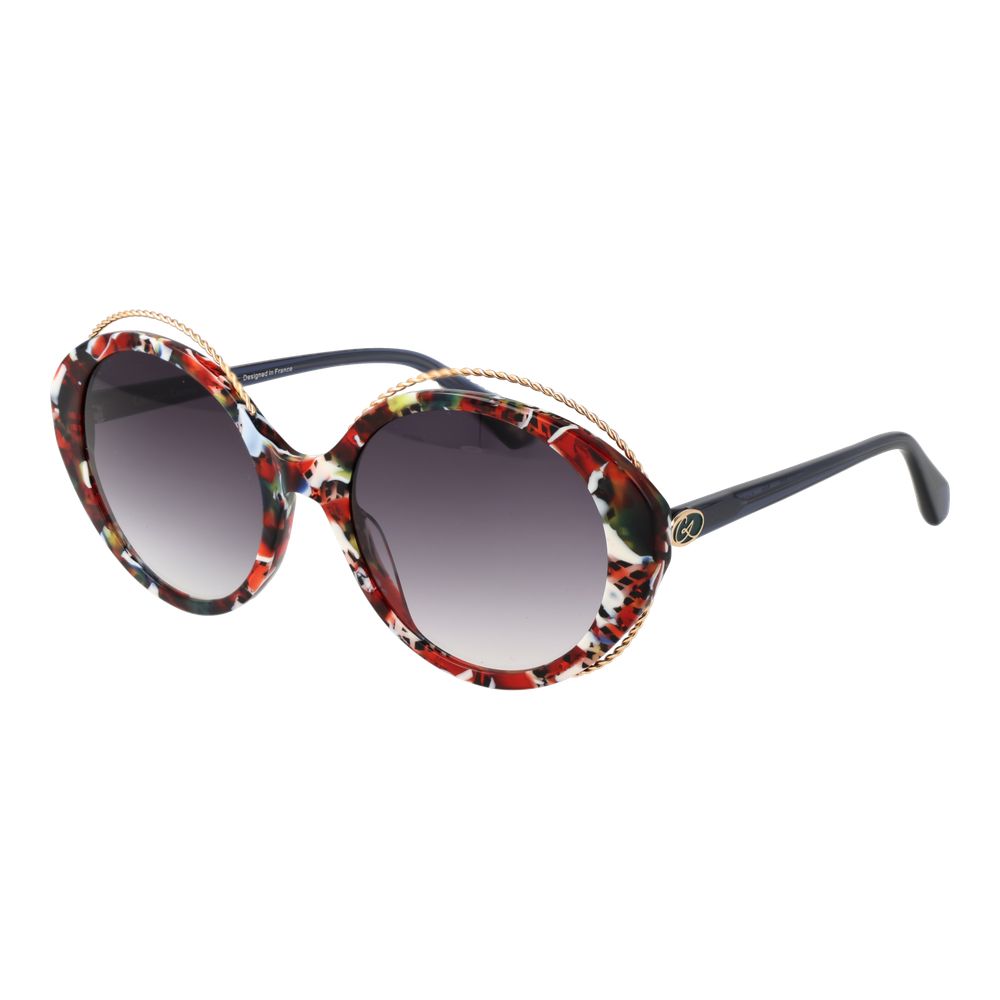 CHRISTIAN LACROIX, Lunettes de Soleil "Oversized" pour Femme Chaîne Dorée