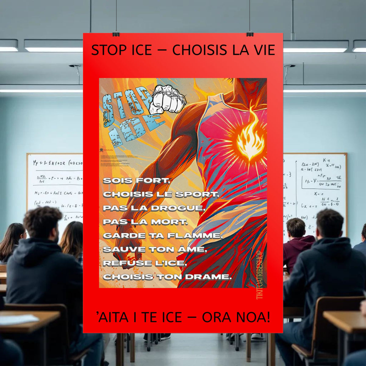 Posters Anti-ICE Polynésie – Affiches de Sensibilisation Contre la Drogue Paruru i te ora – Brisons les chaînes de l’ICE