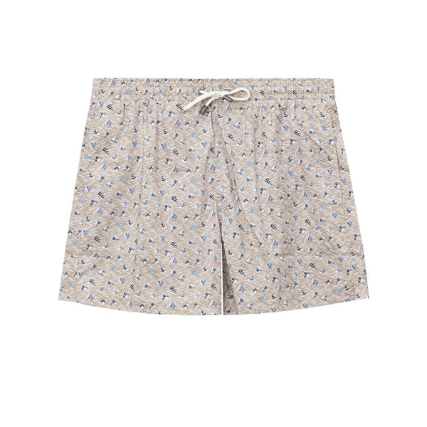 CANALI Short de Bain Homme Beige - "Voiles Élégantes"