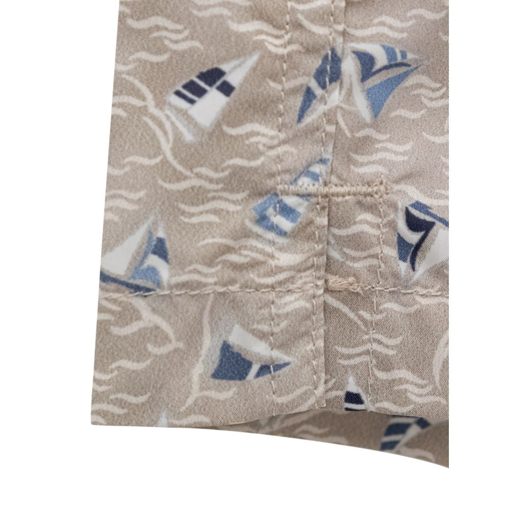 CANALI Short de Bain Homme Beige - "Voiles Élégantes"
