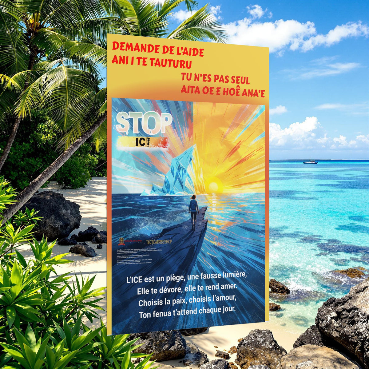 Posters Anti-ICE Polynésie – Affiches de Sensibilisation Contre la Drogue “Paruru i te ora – Brisons les chaînes de l’ICE”