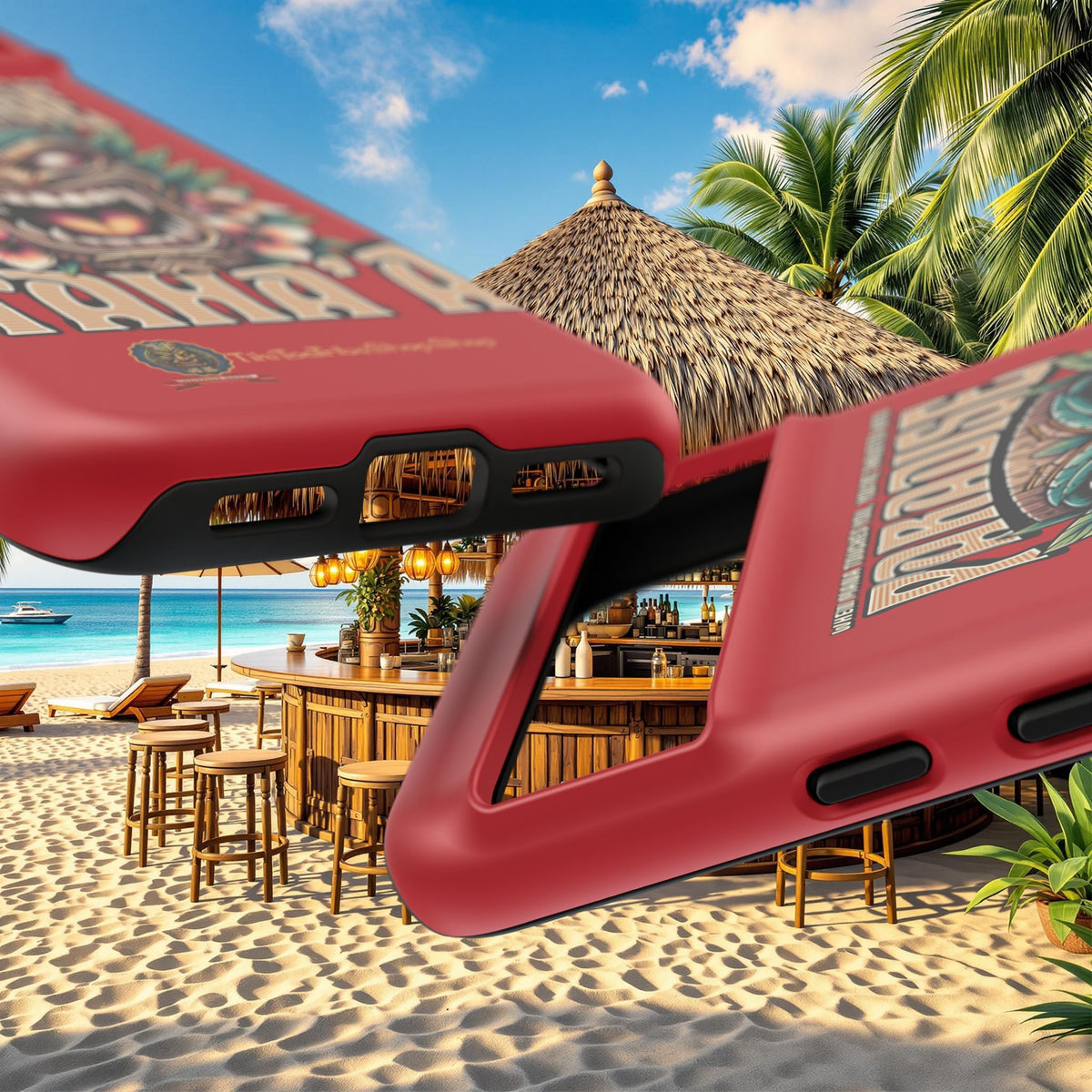Tahaa – Coque Antichoc Premium « Tiki Féroce » | Design Tribal & Protection Maximale