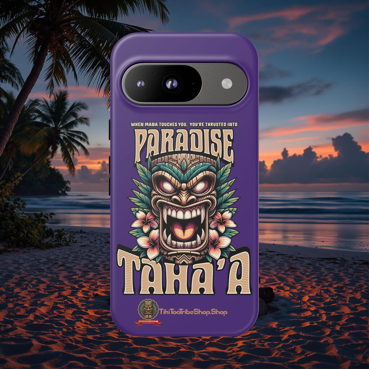 Tahaa – Coque Antichoc Premium « Tiki Féroce » | Design Tribal & Protection Maximale