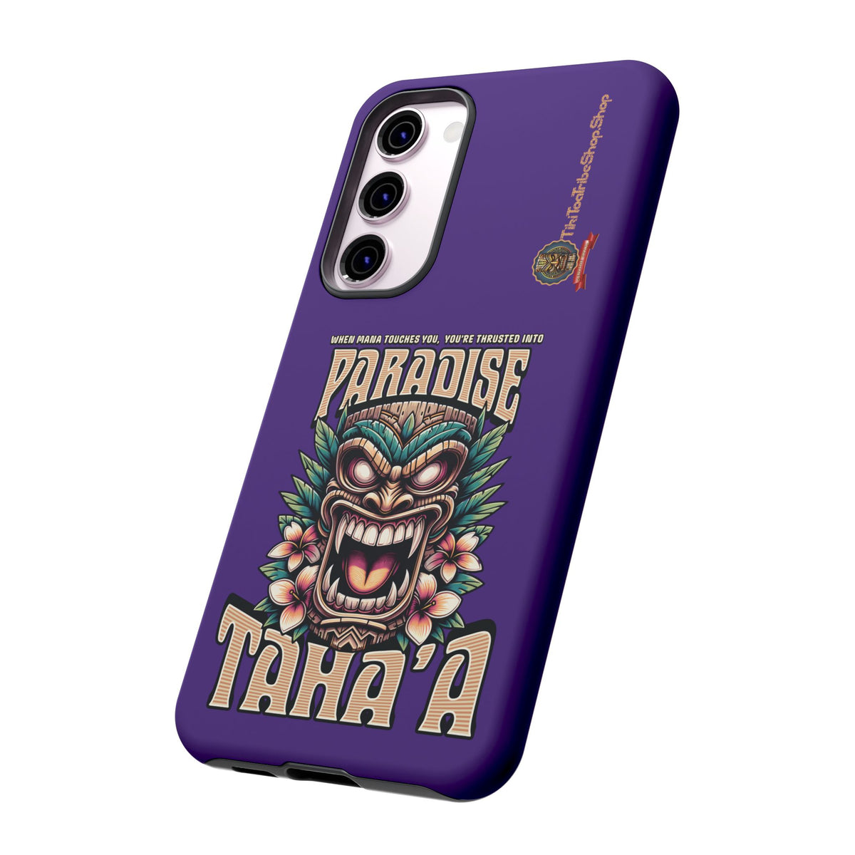 Tahaa – Coque Antichoc Premium « Tiki Féroce » | Design Tribal & Protection Maximale