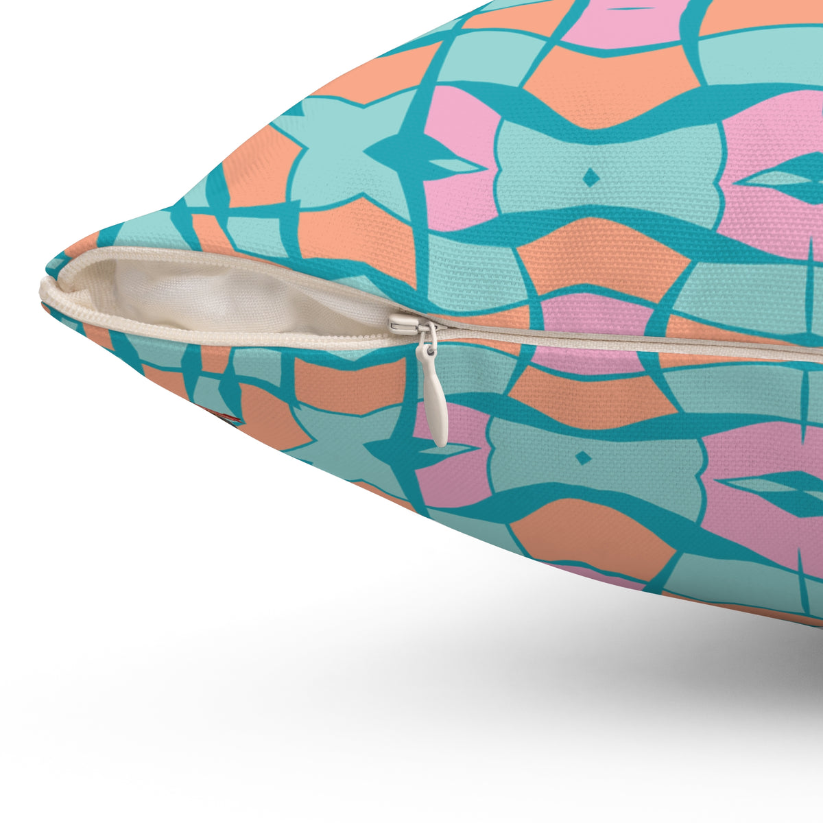 Geometric Abstract: Pink Blue Waves Ambiance
