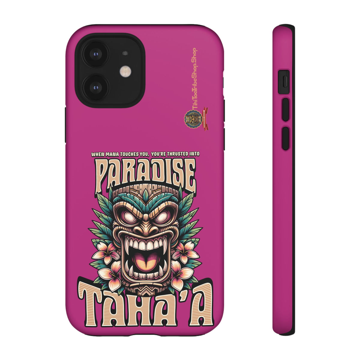 Tahaa – Coque Antichoc Premium « Tiki Féroce » | Design Tribal & Protection Maximale