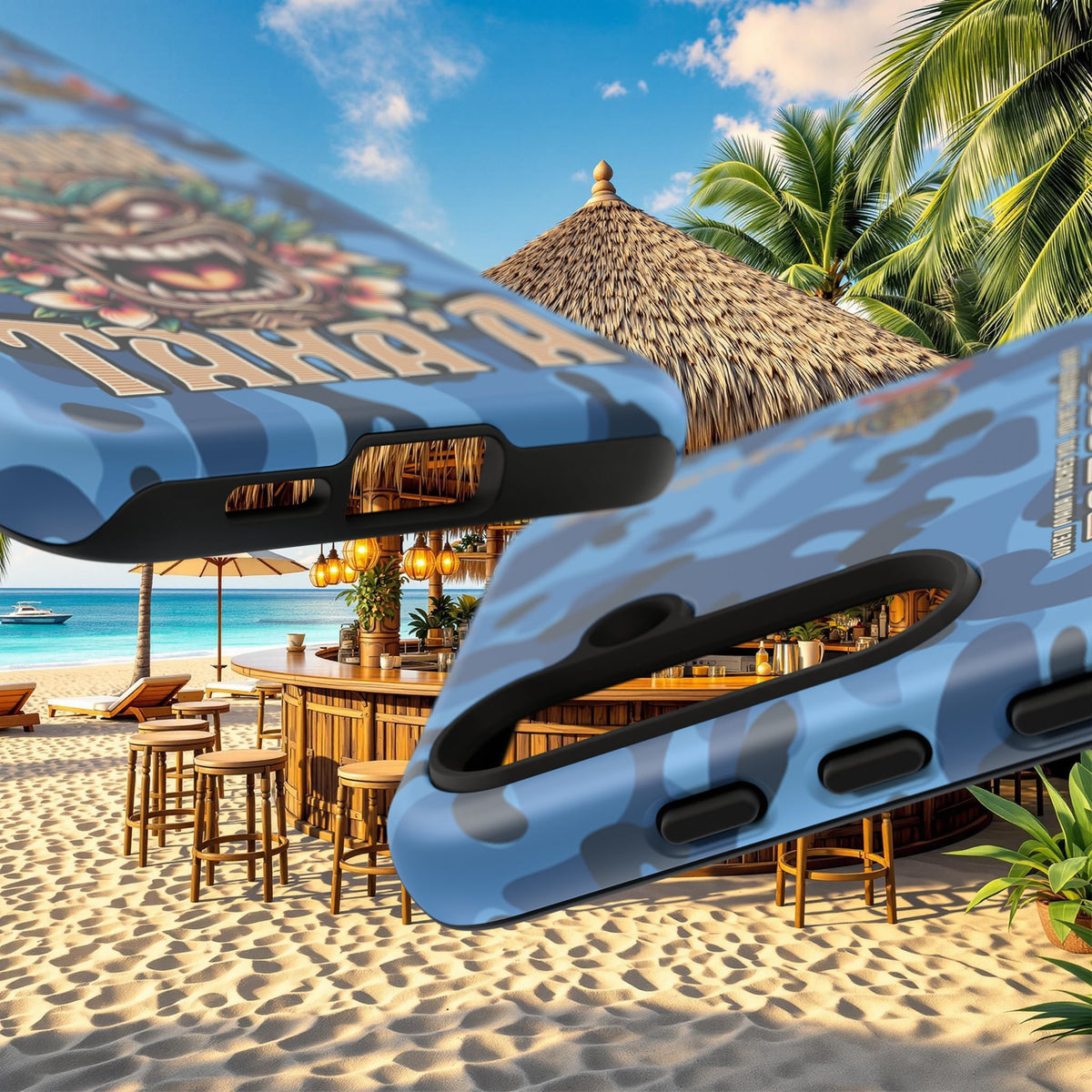Tahaa – Coque Antichoc Premium « Tiki Féroce » | Design Tribal & Protection Maximale