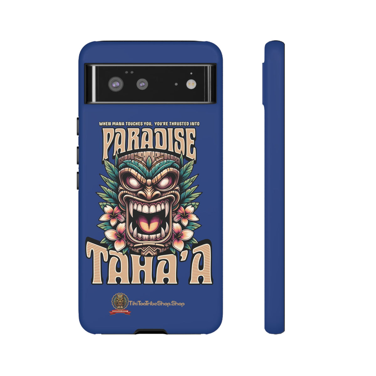 Tahaa – Coque Antichoc Premium « Tiki Féroce » | Design Tribal & Protection Maximale