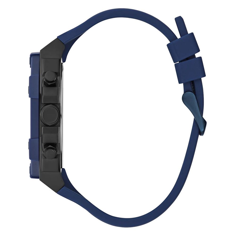 GUESS FORMULA : Montre Homme Bleue à Cadran Squeletté et Bracelet Silicone - 47mm