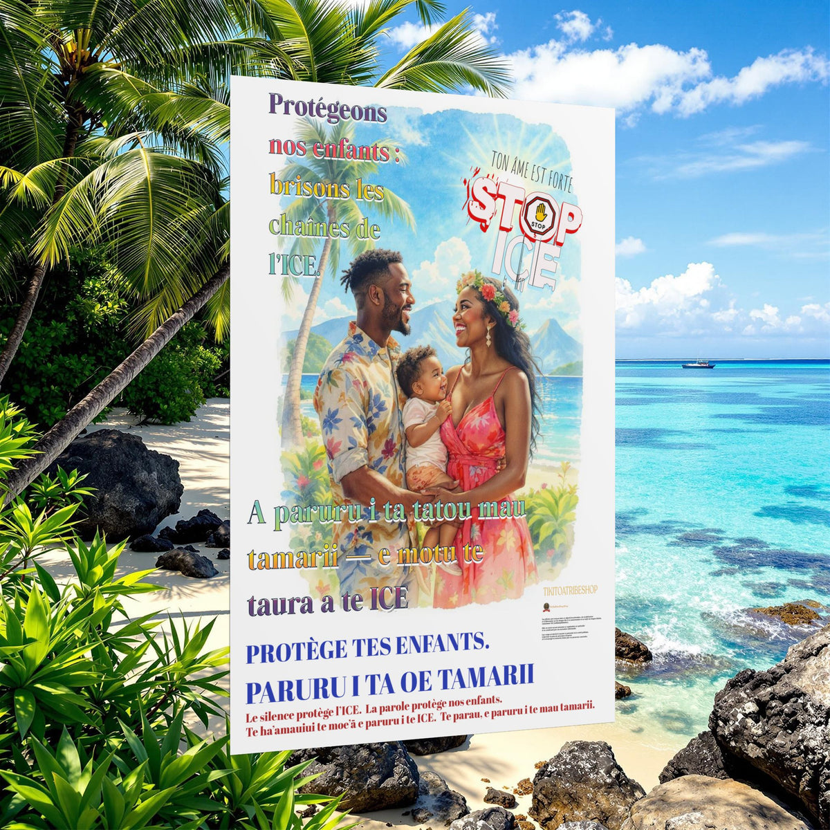 Posters Anti-ICE Polynésie – Affiches de Sensibilisation Contre la Drogue “Paruru i te ora – Brisons les chaînes de l’ICE”