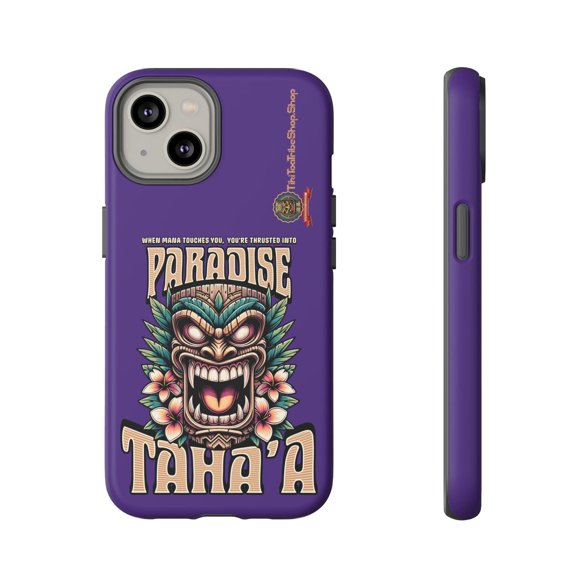 Tahaa – Coque Antichoc Premium « Tiki Féroce » | Design Tribal & Protection Maximale