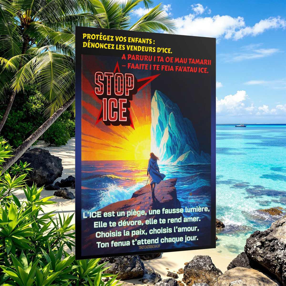 Posters Anti-ICE Polynésie – Affiches de Sensibilisation Contre la Drogue “Paruru i te ora – Brisons les chaînes de l’ICE”