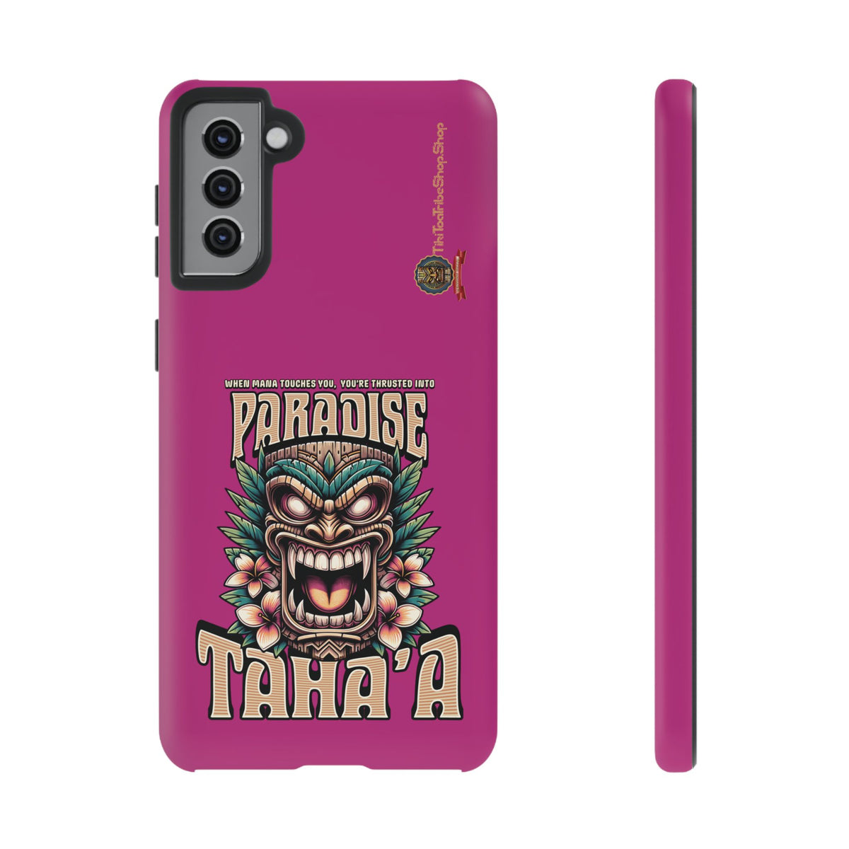 Tahaa – Coque Antichoc Premium « Tiki Féroce » | Design Tribal & Protection Maximale