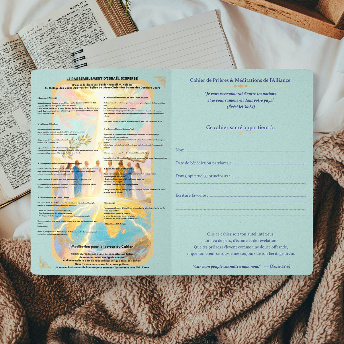 Journal de Prière & Réflexion Spirituelle – Fille d’Éphraïm | Cahier Inspirant LDS pour Femmes | Journal Biblique & Développement Spirituel (200 pages)