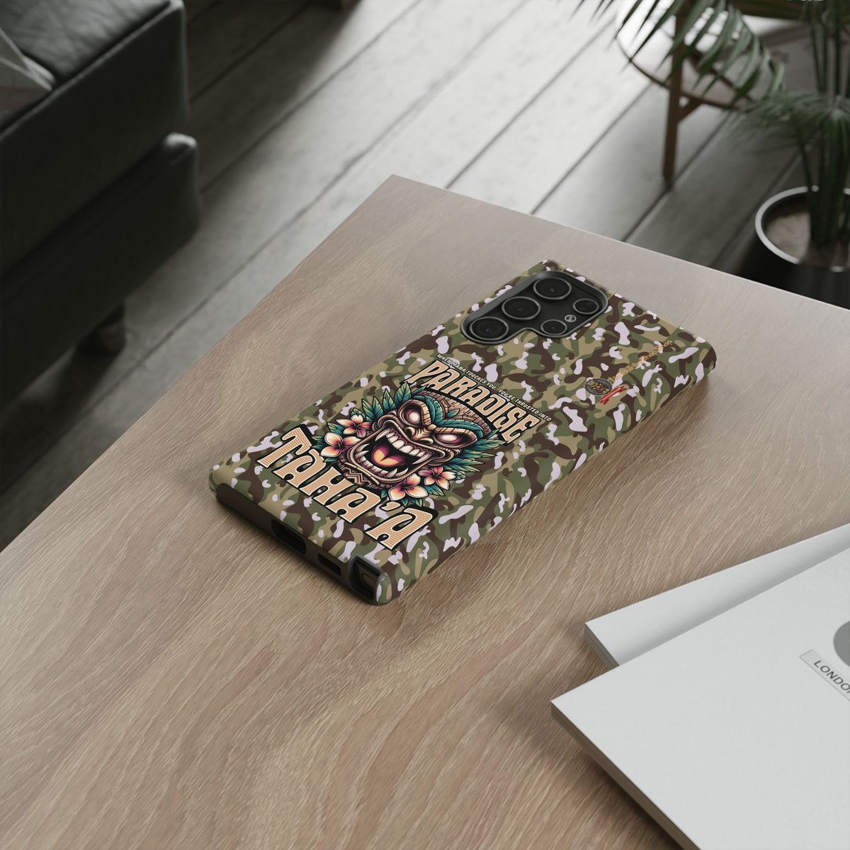 Tahaa – Coque Antichoc Premium « Tiki Féroce » | Design Tribal & Protection Maximale