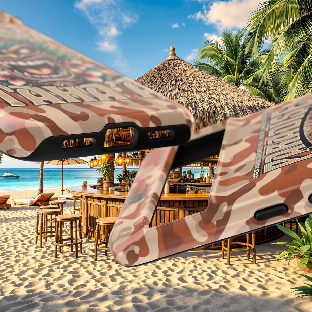 Tahaa – Coque Antichoc Premium « Tiki Féroce » | Design Tribal & Protection Maximale