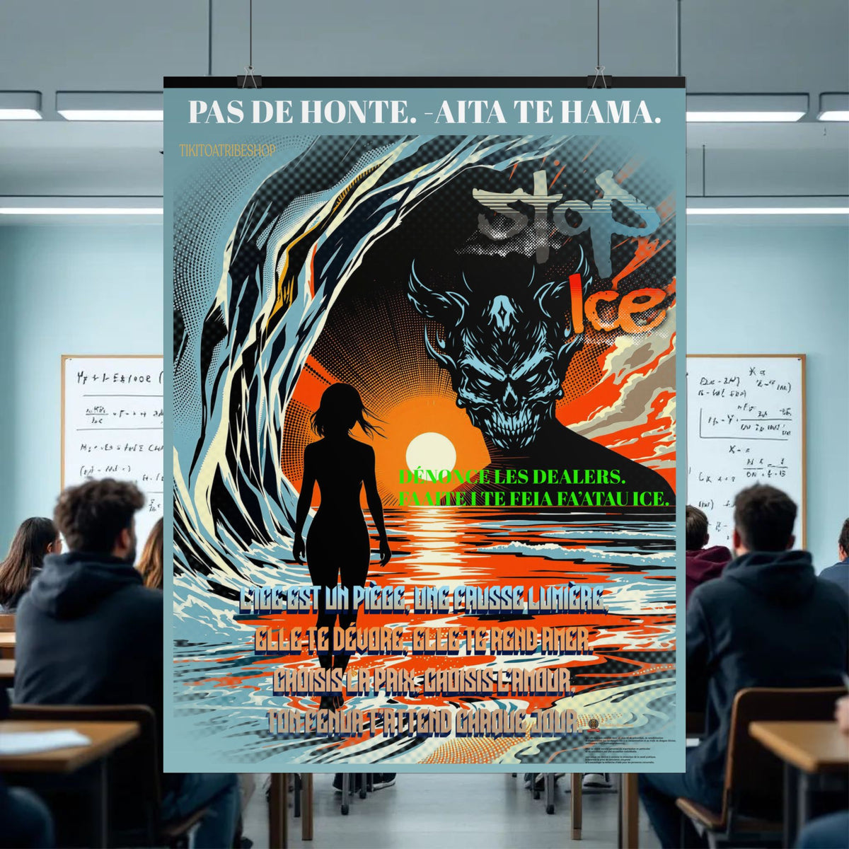 Posters Anti-ICE Polynésie – Affiches de Sensibilisation Contre la Drogue “Paruru i te ora – Brisons les chaînes de l’ICE”