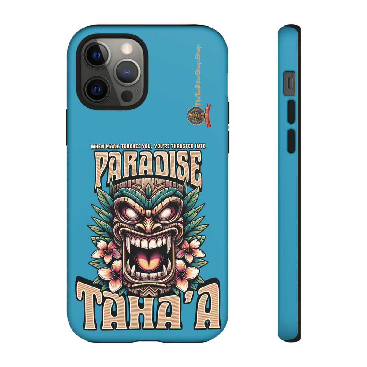Tahaa – Coque Antichoc Premium « Tiki Féroce » | Design Tribal & Protection Maximale